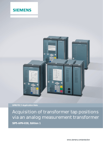 Acquisition of transformer tap positions via an analog