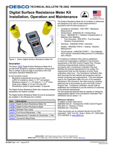 Digital Surface Resistance Meter Kit