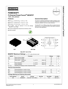 FDME905PT P-Channel PowerTrench® MOSFET