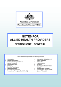 Notes for allied health providers – section one – general (PDF 410 KB)