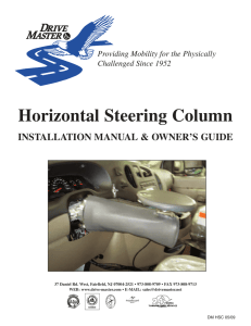Horizontal Steering Column - Drive