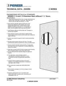 technical data – doors c series