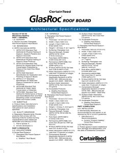 3-Part Spec - GlasRoc Roof Board