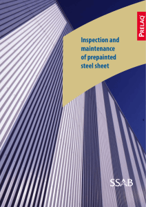 Inspection and maintenance of prepainted steel