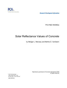 Solar Reflectance Values of Concrete