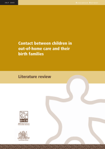 Contact between children in out-of-home care and their birth families