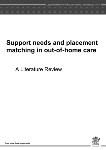 Support needs and placement matching in out-of-home-care