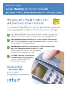 Intuit® Merchant Service for Terminals