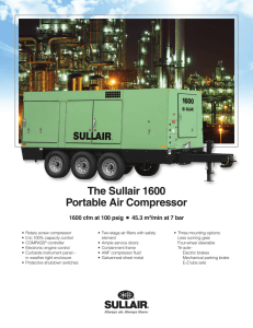 The Sullair 1600 Portable Air Compressor