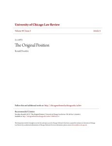 The Original Position - Chicago Unbound