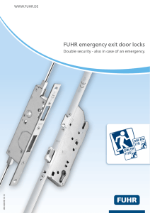 FUHR emergency exit door locks