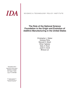 The Role of the National Science Foundation in the Origin and
