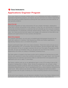 Applications Engineer Program