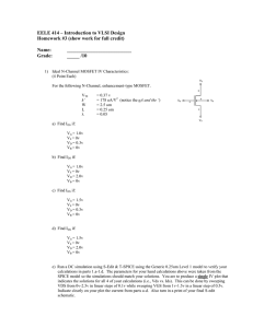 EELE 414 – Introduction to VLSI Design Homework #3 (show work