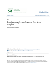 Low frequency lumped element directional couplers