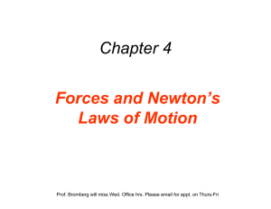 Chapter 4 Forces and Newton`s Laws of Motion