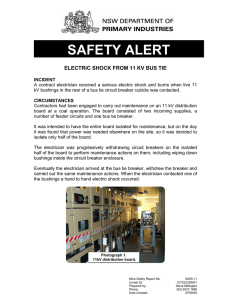 Safety Alert - Electric shock from bus tie
