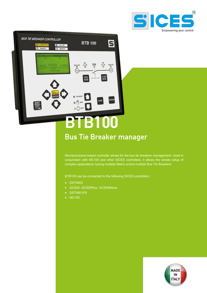 BTB - Bus Tie Breaker by