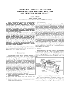 TRIGGERED CURRENT LIMITERS FOR CLOSING BUS TIES