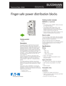 Bussmann series UL Listed finger-safe power distribution blocks