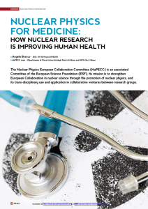 Nuclear physics for medicine: how nuclear research is improving