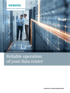 Reliable operation of your data center
