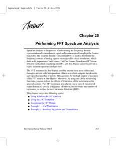 Chapter 25 Performing FFT Spectrum Analysis