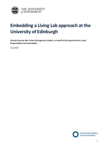 Embedding a Living Lab approach at the University of Edinburgh