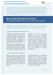 Agro Living Lab project in Finland - The European Network for Rural