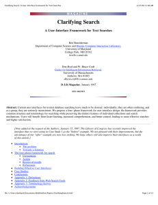 Clarifying Search: A User-Interface Framework for Text Searches