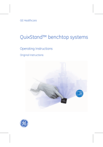 QuixStand™ benchtop systems - GE Healthcare Life Sciences
