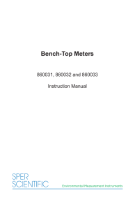 Bench-Top Meters - Sper Scientific Meters