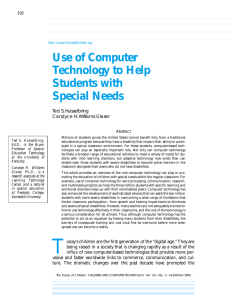 Use of Computer Technology to Help Students with Special Needs