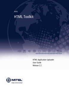 HTML Toolkit - Mitel Edocs