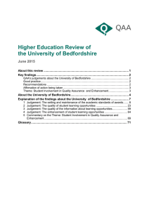 HER review report draft University of Bedfordshire with UoB