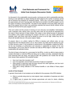 Cost Rationale and Framework for Initial Cost Analysis Discussion