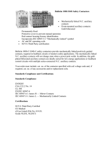 Bulletin 100S/104S Safety Contactors • Mechanically linked N.C.