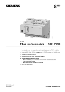 P-bus interface module TXB1.PBUS