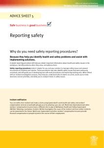 Reporting safety - worksafe.qld.gov.au
