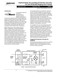 AN9842: Implementing Tip and Ring Protection Circuitry For