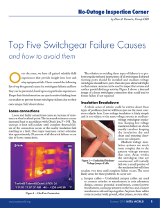 Top Five Switchgear Failure Causes