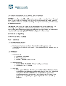 LFT TUNER ACOUSTICAL WALL PANEL SPECIFICATION NOTICE
