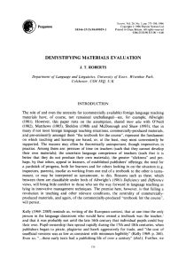 DEMYSTIFYING MATERIALS EVALUATION