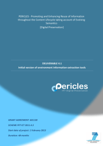 DELIVERABLE 4.1 Initial version of environment information