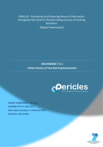 Initial Version of Test PERICLES - Promoting and Enh throughout