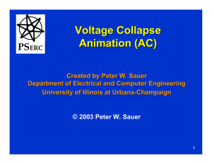 AC Voltage Collapse - Power Systems Engineering Research Center