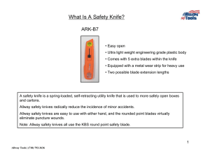 Allway`s ARK-B7 Safety Knife Usage Guide