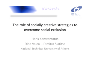 The role of socially creative strategies to overcome social exclusion