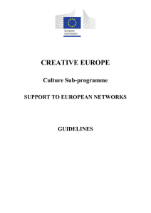 EACEA –PROGRAMME GUIDE CREATIVE EUROPE – Culture Strand