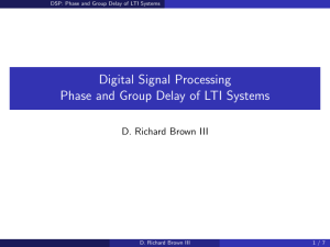 Digital Signal Processing Phase and Group Delay of LTI